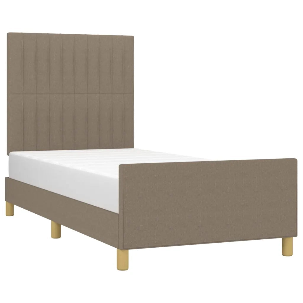 Giroletto senza Materasso-Struttura Letto Tortora 90x200 cm Tessuto 437940
