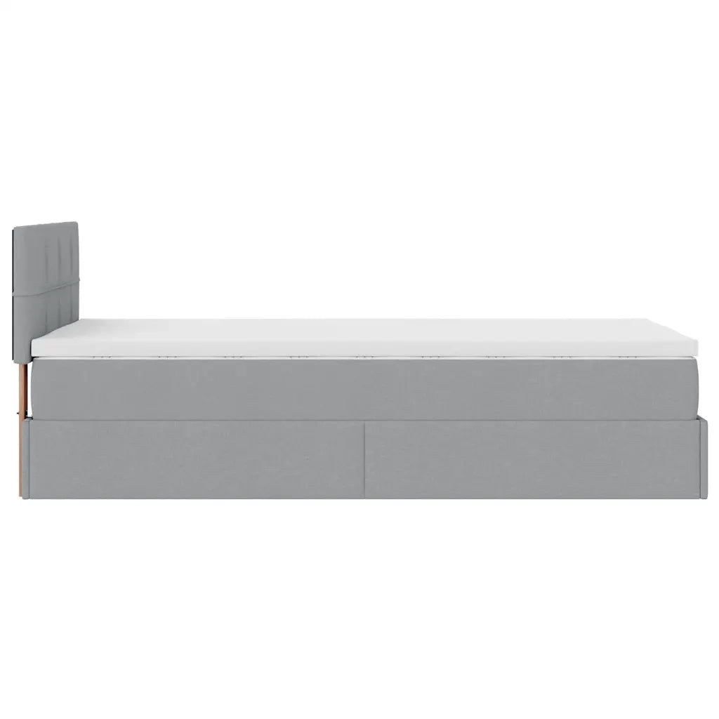 Struttura Letto Pouf con Materasso 80x200 cm in Tessuto 3311414