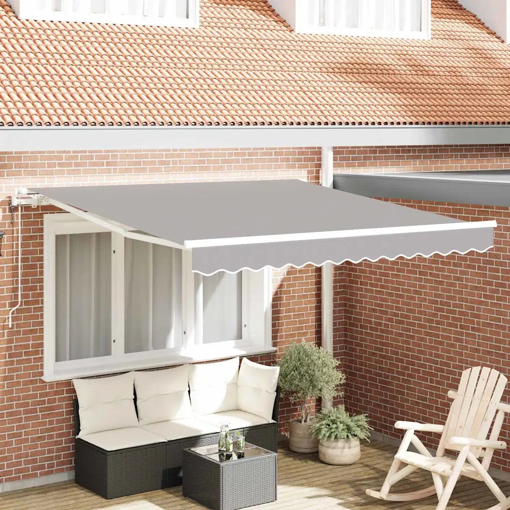 Tettuccio Elettrico Retrattile Grigio chiaro 350 x 250 cm 3330377