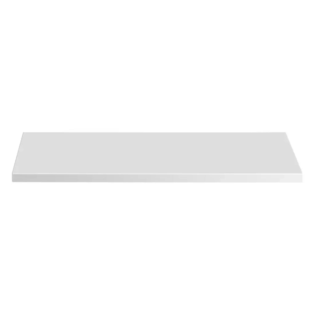 Piano lavabo NALYA 81 cm - Bianco lucido e rovere chiaro - Top per mobile sospeso