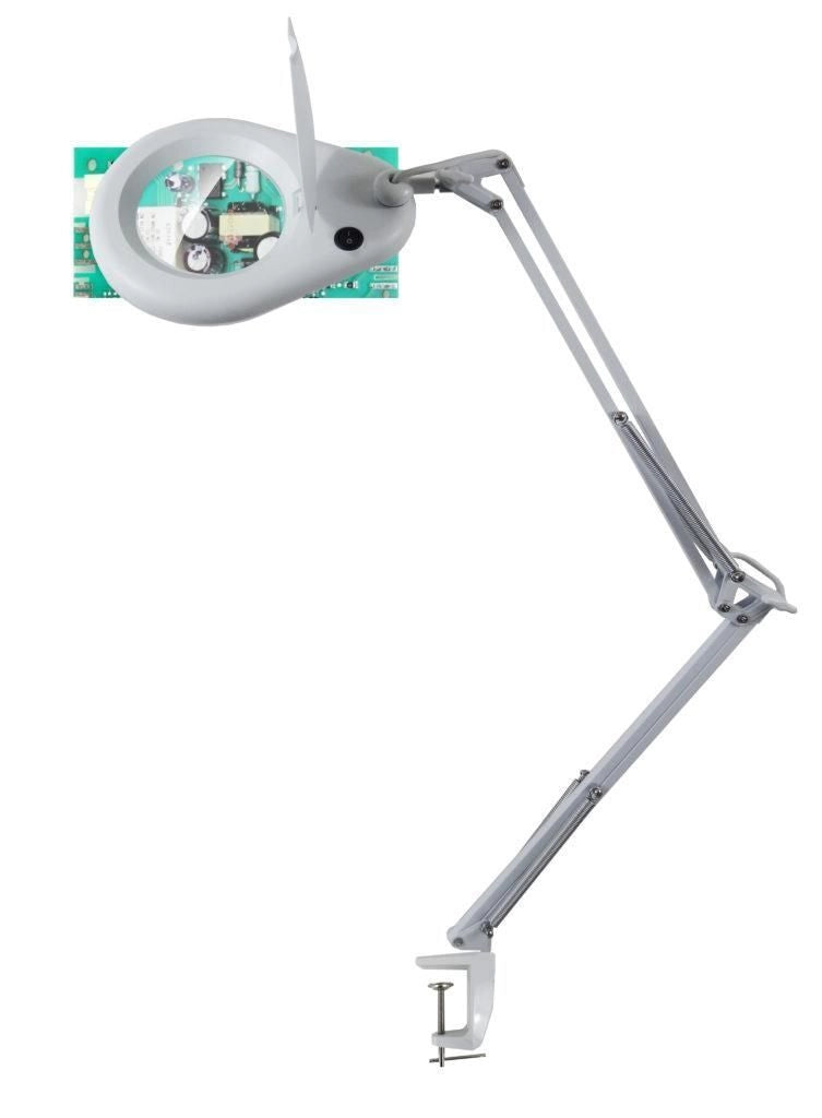 Unilux 400108073 Zoom Led Lampada da tavolo con lente di ingrandimento 3 diottrie 7,7 W 6200 K colore Bianco