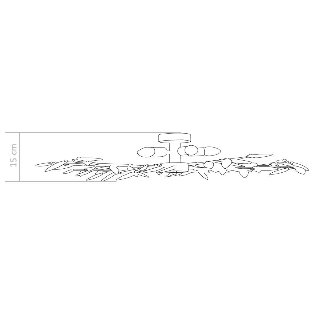 Lampadario Foglie e Bracci in Cristallo Acrilico 5 E14 Viola CFW6911730