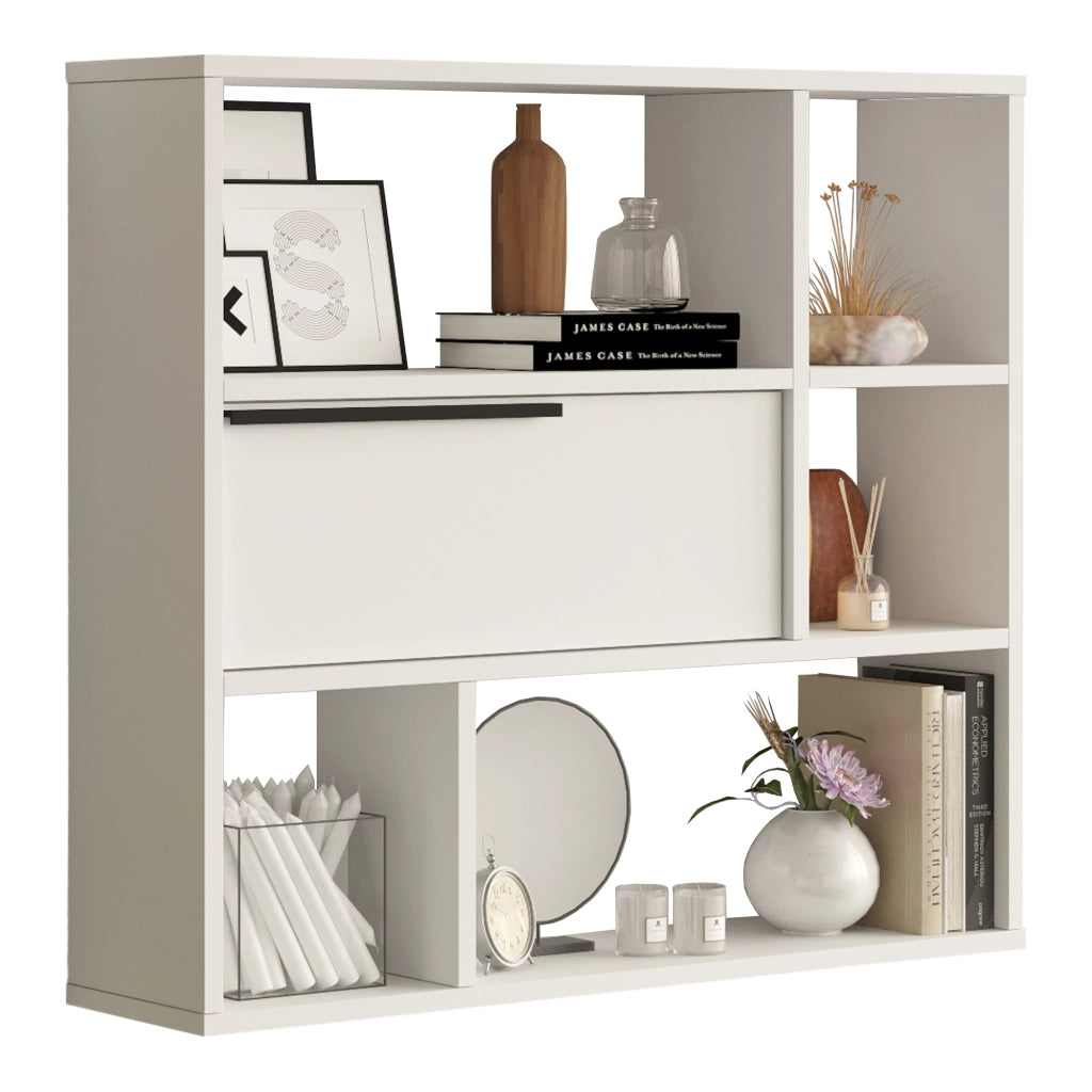 Scaffale da Parete Vesanto 90 x 22 x 81 cm - Bianco [en.casa]