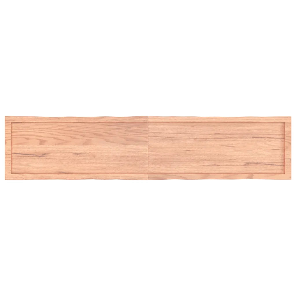 Piano Tavolo Marrone Chiaro 180x40x(2-6) cm Rovere Non Trattato 363975