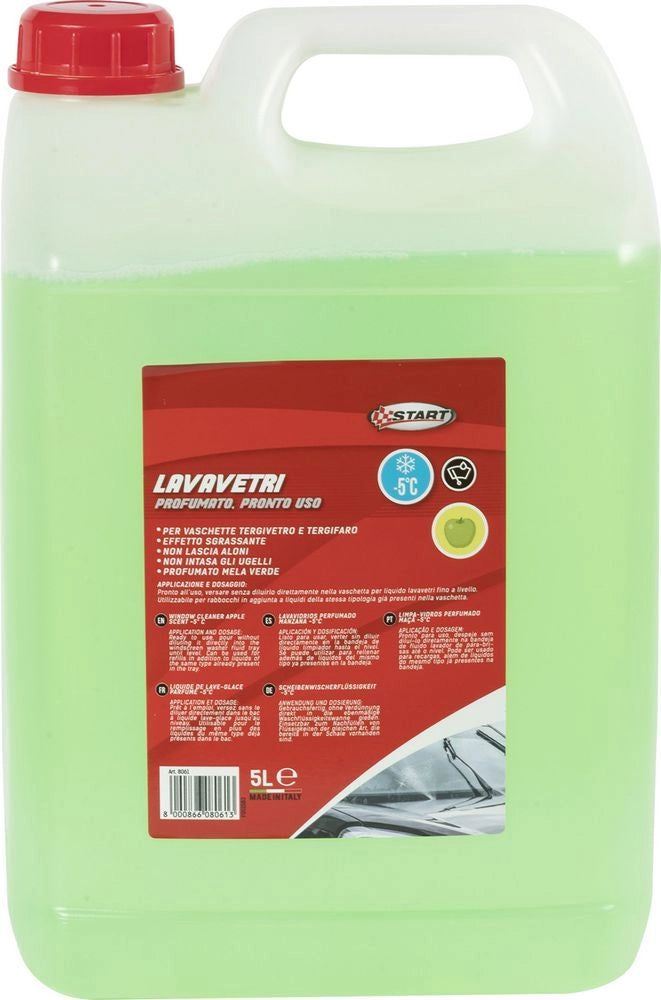 Liquido tergivetro profumato alla mela verde -5Â°C 5L