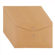 Pacchetto di 16 buste documentarie A4 foglio cartaceo buste documentarie foglio cartaceo buste 310 * 235 mm buste documentarie con chiusura a cerniera esterna disegno (marrone)