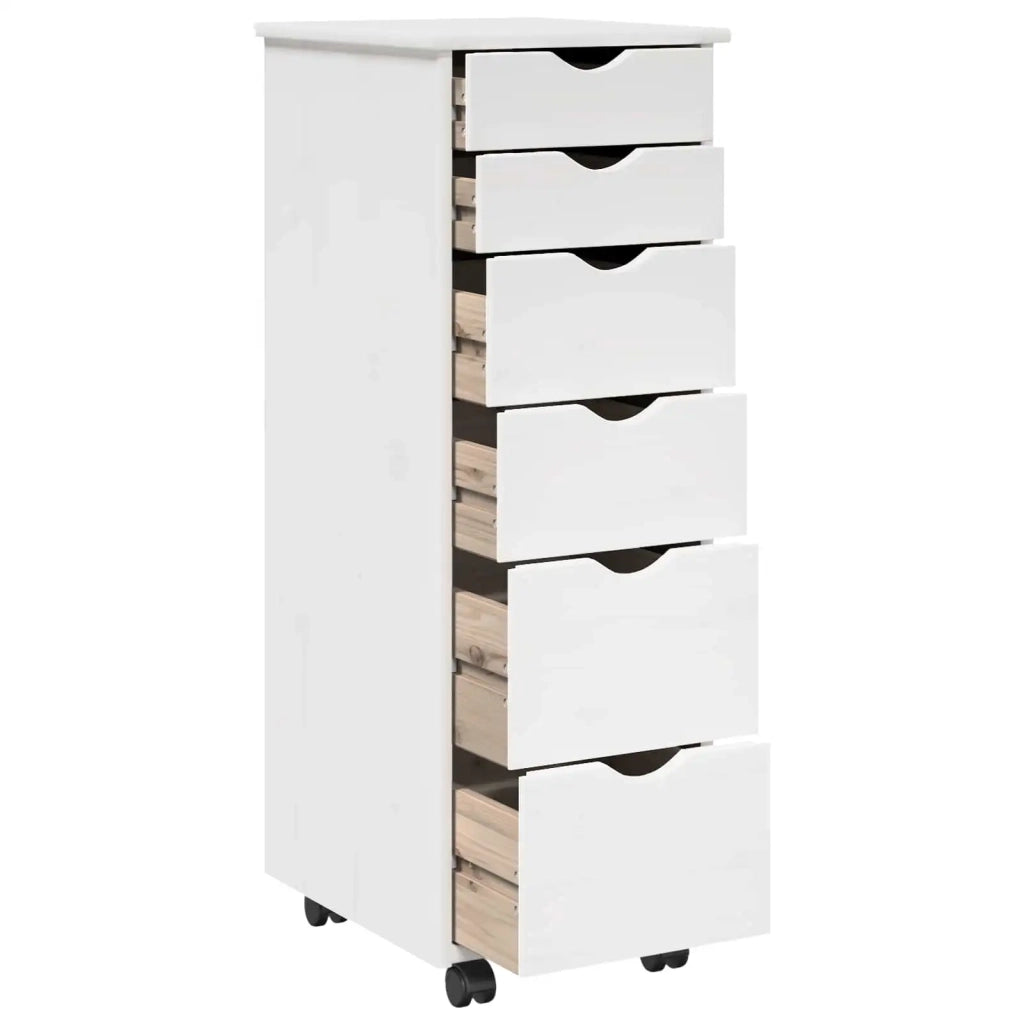 Mobile con Ruote con ruota Bianco 34 x 39 x 93,5 cm