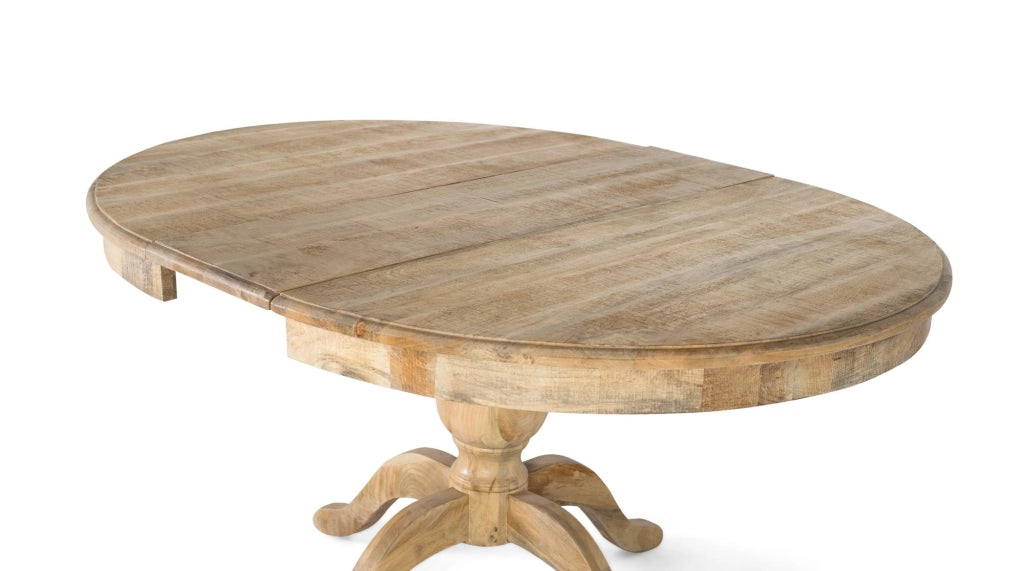 Tavolo da pranzo allungabile in legno di mango fatto a mano