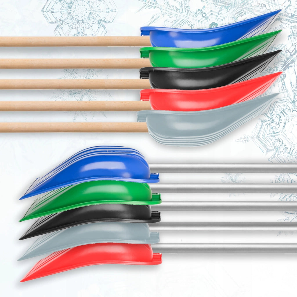 Pala da neve KADAX, pala grande per la rimozione della neve, manico in legno, raschietto manuale