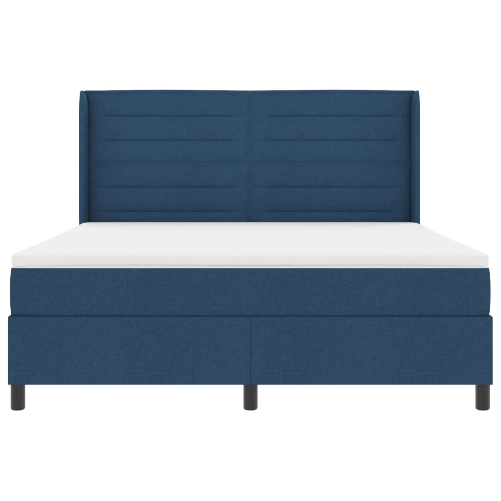 Letto a Rete con Materasso Blu 180x200 cm Tessuto