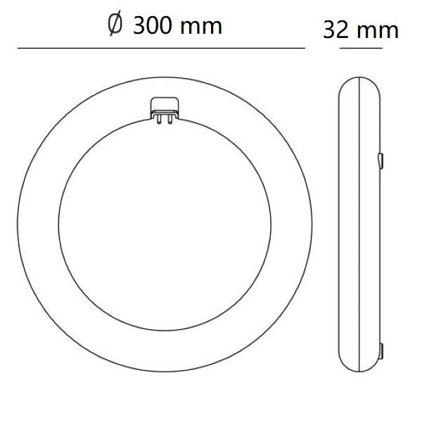 CIRCOLINA LED 19W CCT 3000K/4000K/6000K 2200LM DIAMETRO 30 CM