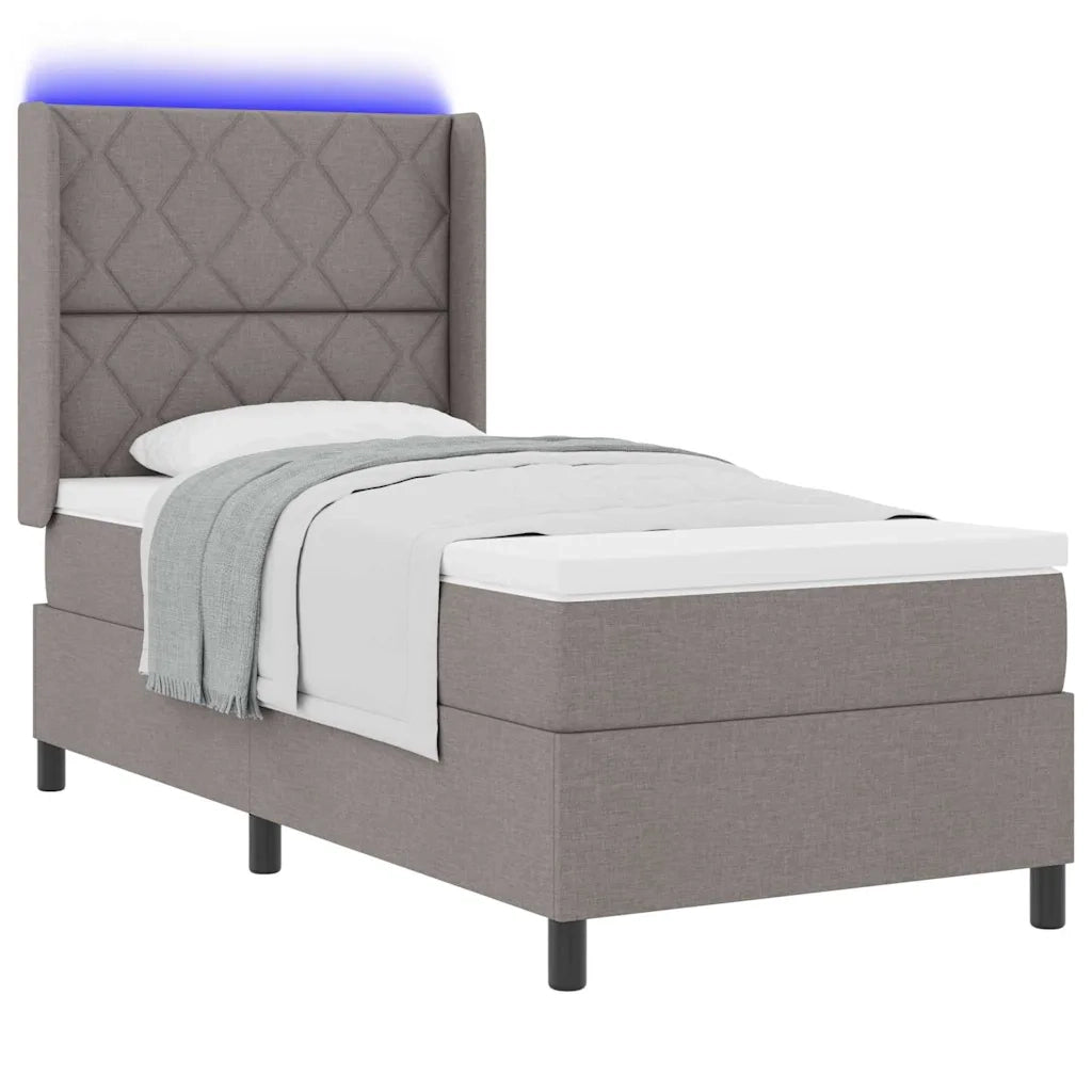 Letto a Sorgente LED con materasso Talpa 100 x 200 cm Tessuto 3343557