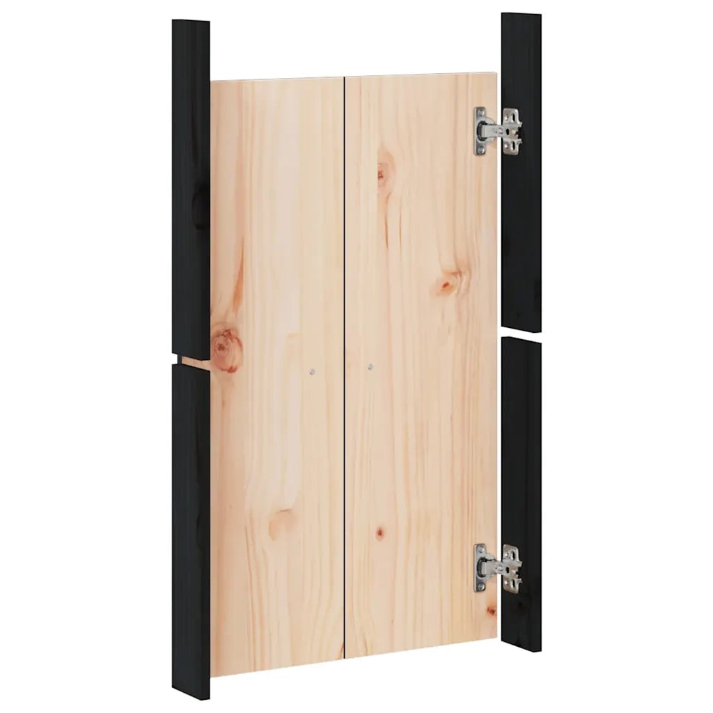 Ante da Cucina da Esterno MEPPEL Nere 50x9x82 cm Legno Massello di Pino 832361