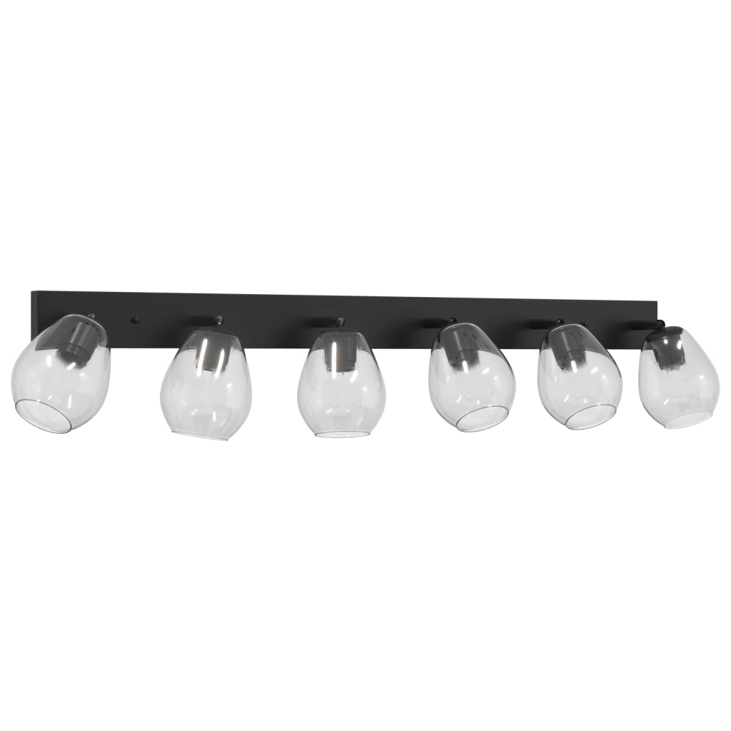 Lampade a soffitto con paralume in vetro regolabile in antracite E27