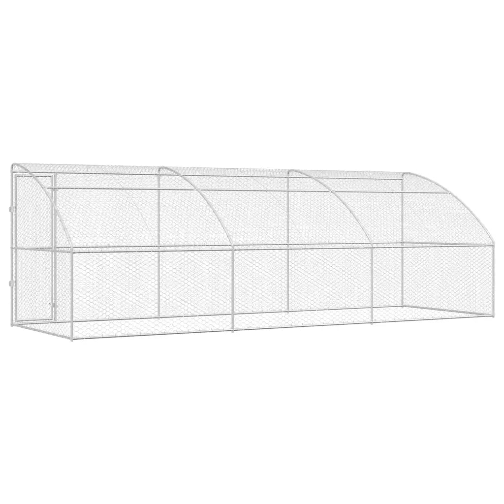 Cuccia per cani 3 pcs Argento 6 x 2 x 2 m Acciaio zincato