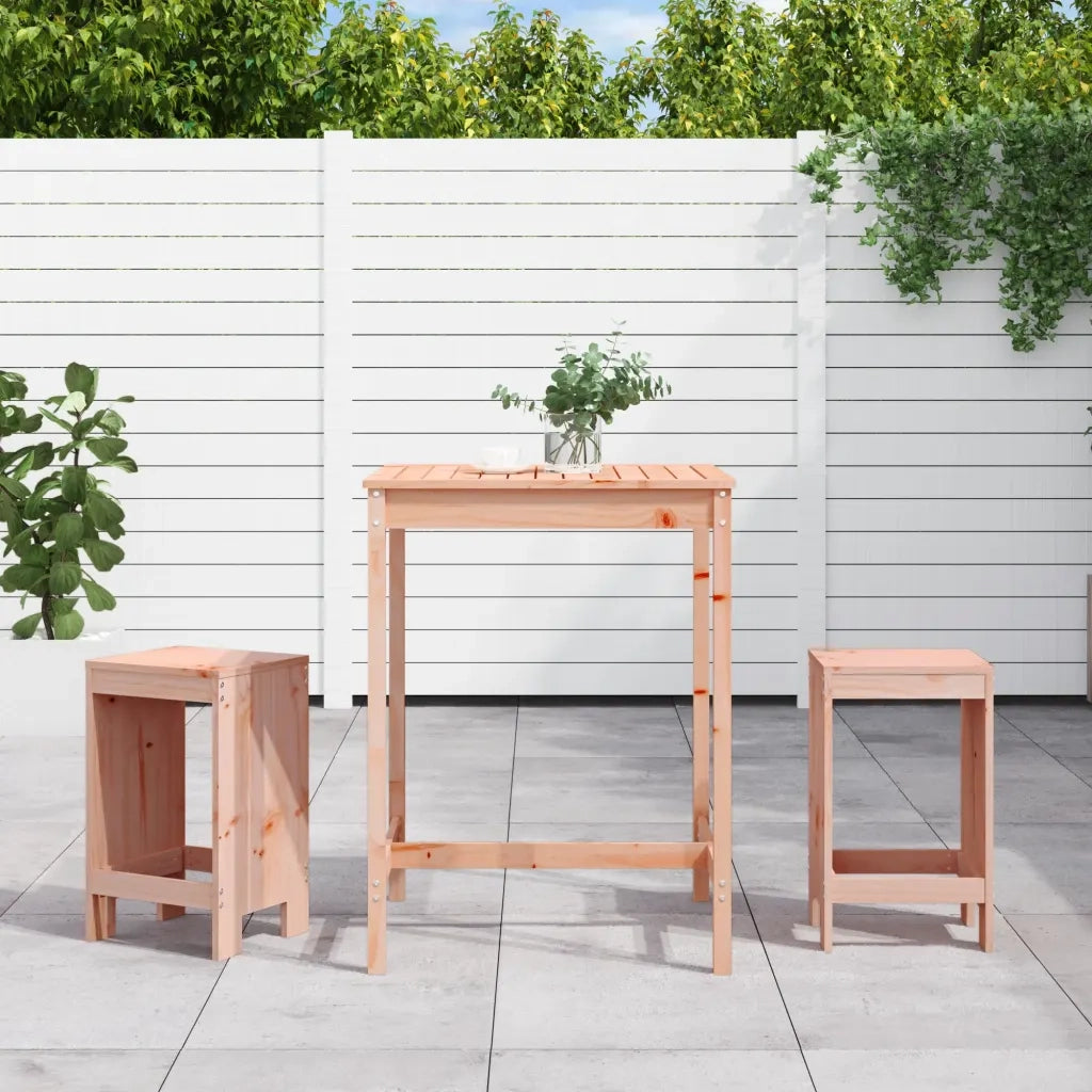 Set da Bar da Giardino 3 pz | Set Salotto da Giardino in Legno Massello di Douglas