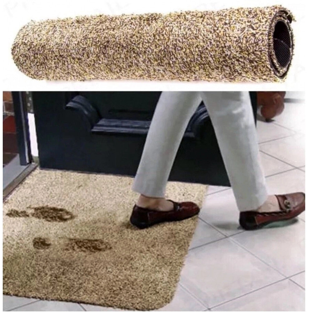 Trade Shop - Tappeto Magico Antiscivolo Marrone Mat Zerbino Super Assorbente Lavabile Ingresso -
