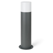Lampione paletto da giardino esterno in alluminio con attacco E27 IP54 impermeabile moderno Color: Grigio