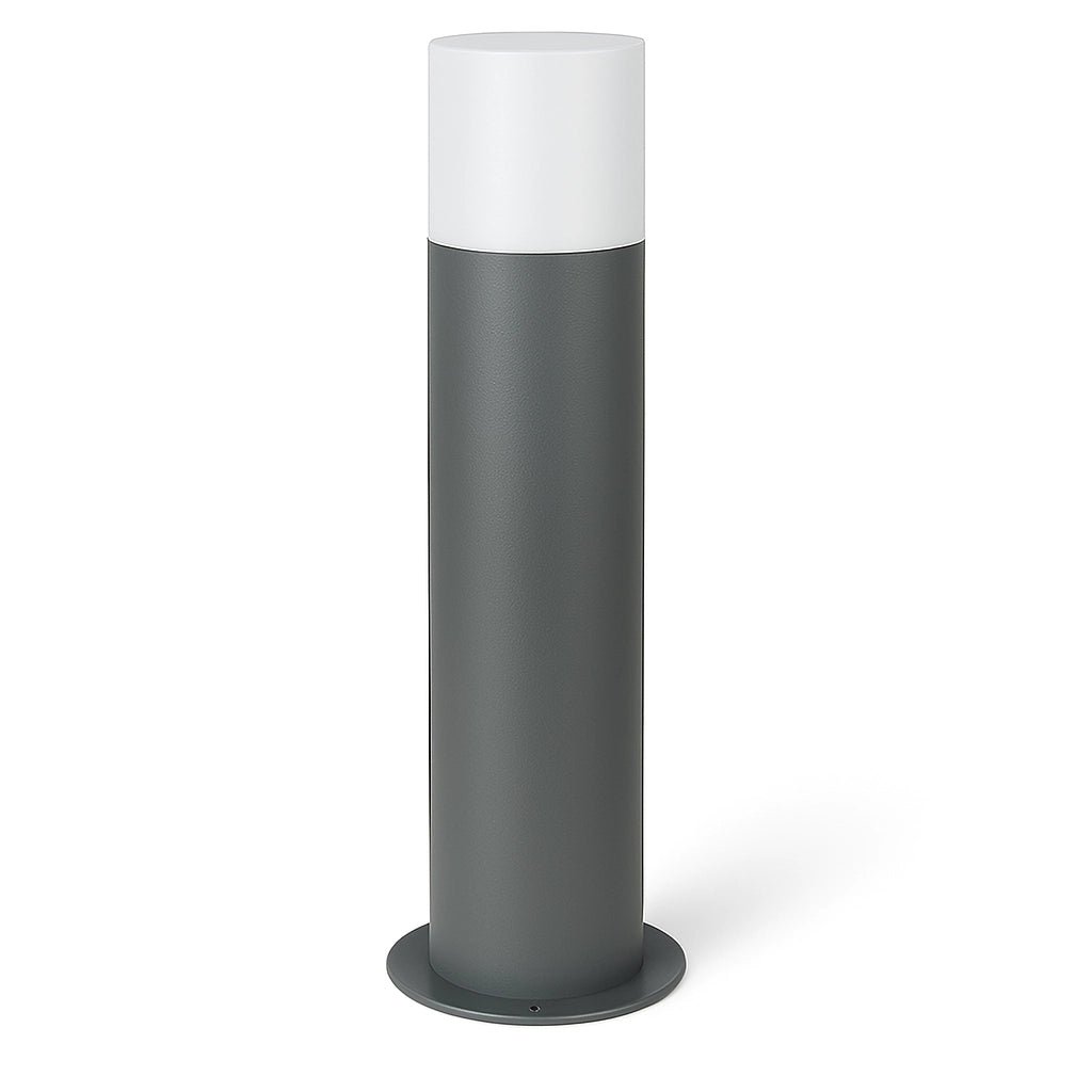Lampione paletto da giardino esterno in alluminio con attacco E27 IP54 impermeabile moderno Color: Grigio
