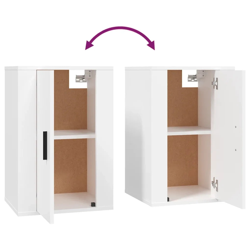 Mobili Porta TV a Parete 2 pz Bianco 40x34,5x60 cm 816657