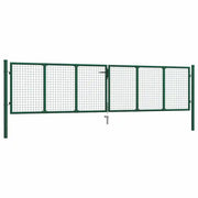 Cancello da Giardino in Rete di Acciaio 400x100 cm Verde 145748