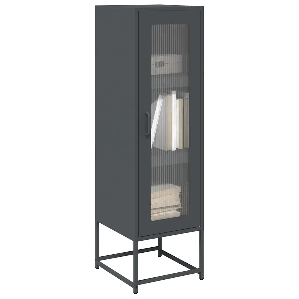 Credenza Antracite 36x39x123 cm Acciaio Laminato a Freddo