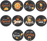 Pacco di 10 sostegni creativi per bicchieri, ideale per feste di cocktail e regali, perfetto per gli amanti dell'Aperol