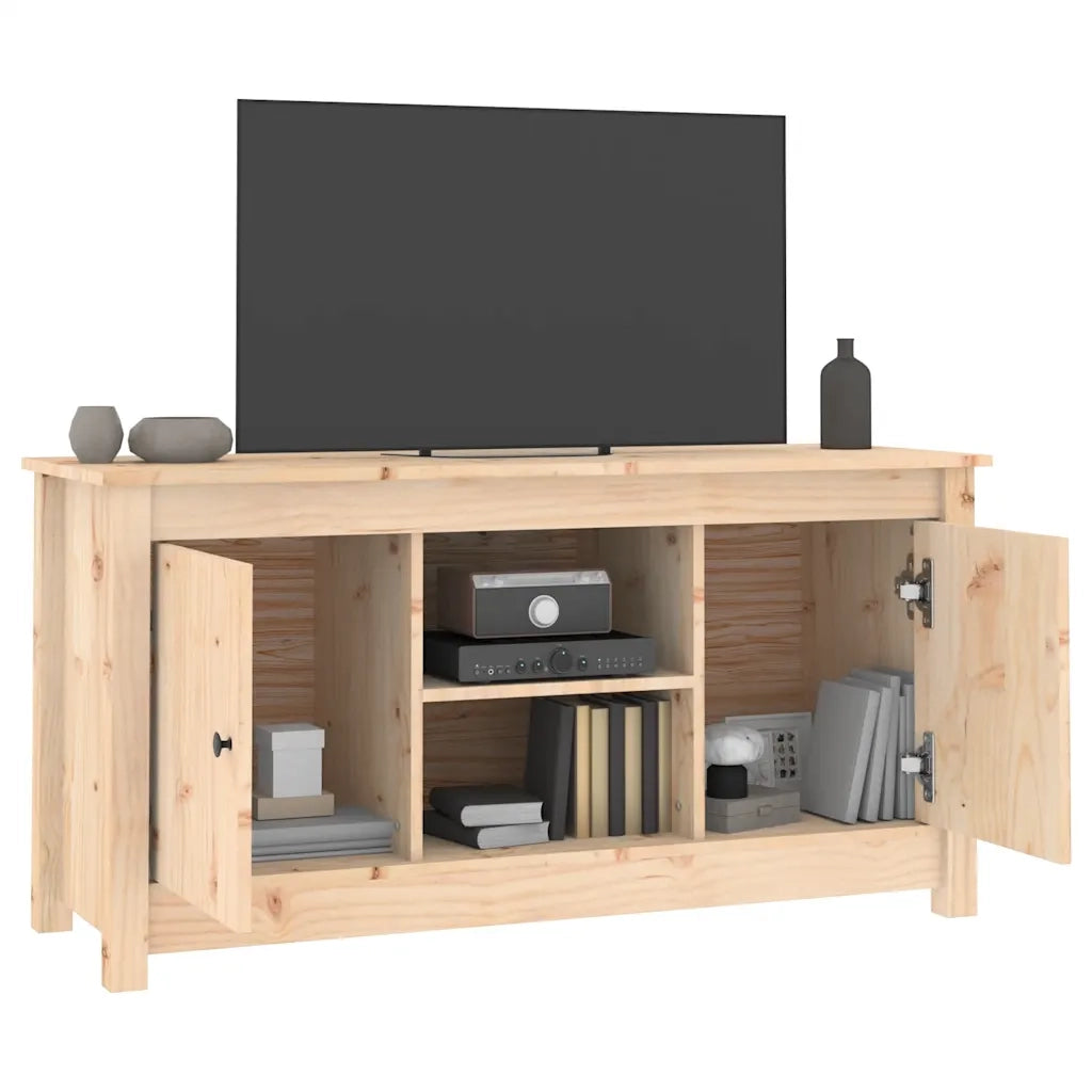Mobile Porta TV 103x36,5x52 cm in Legno Massello di Pino 814584
