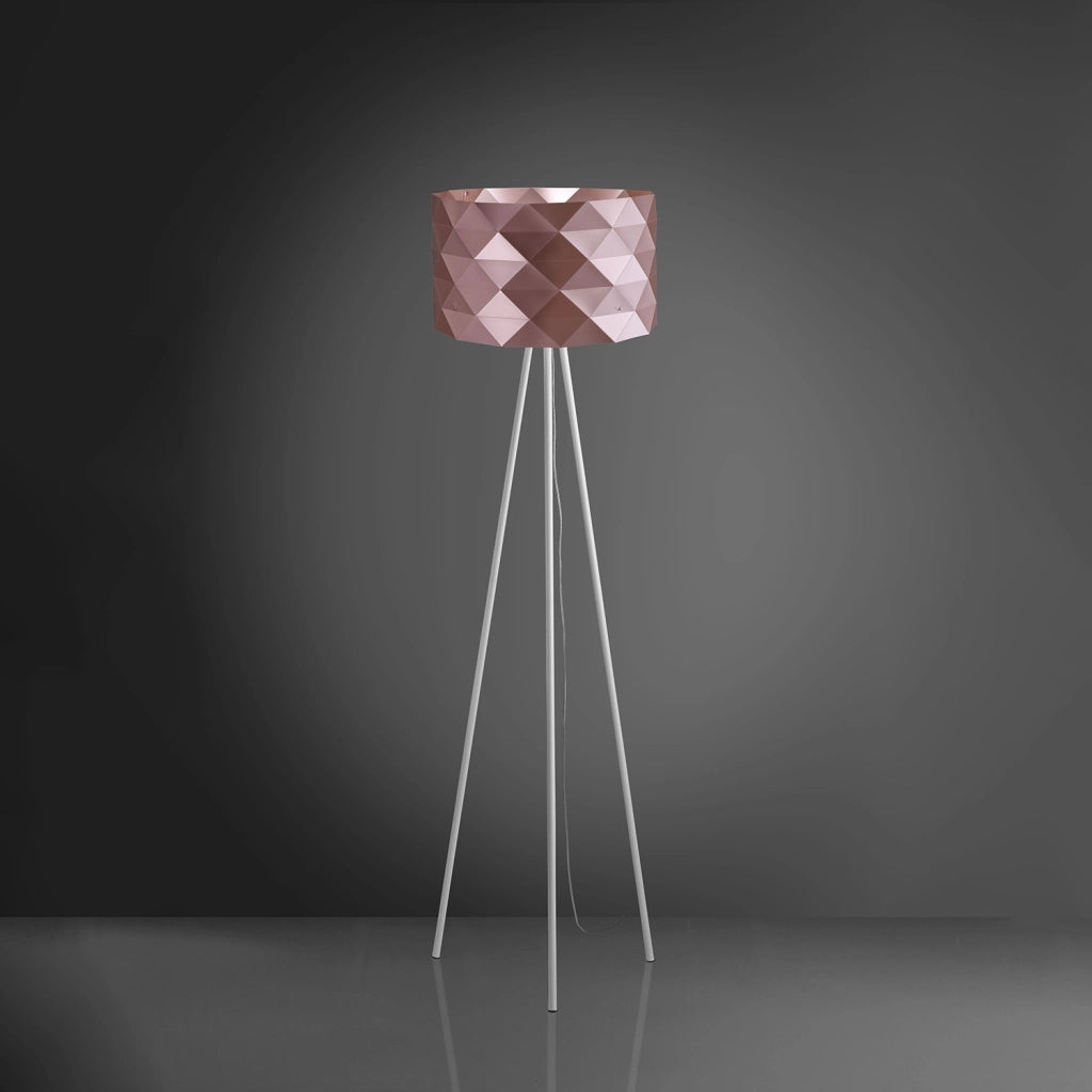 Piantana Moderna 3 Piediprisma Polilux ® Pink Metal E Metallo 1 Luce E27