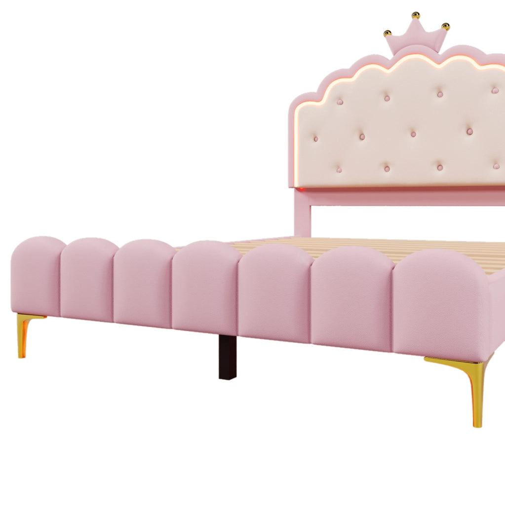 Letto a castello per bambini con luce ambiente e rete a doghe