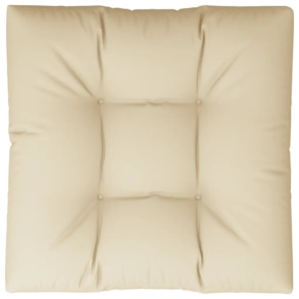 Cuscino per Pallet Beige 80x80x12 cm in Tessuto