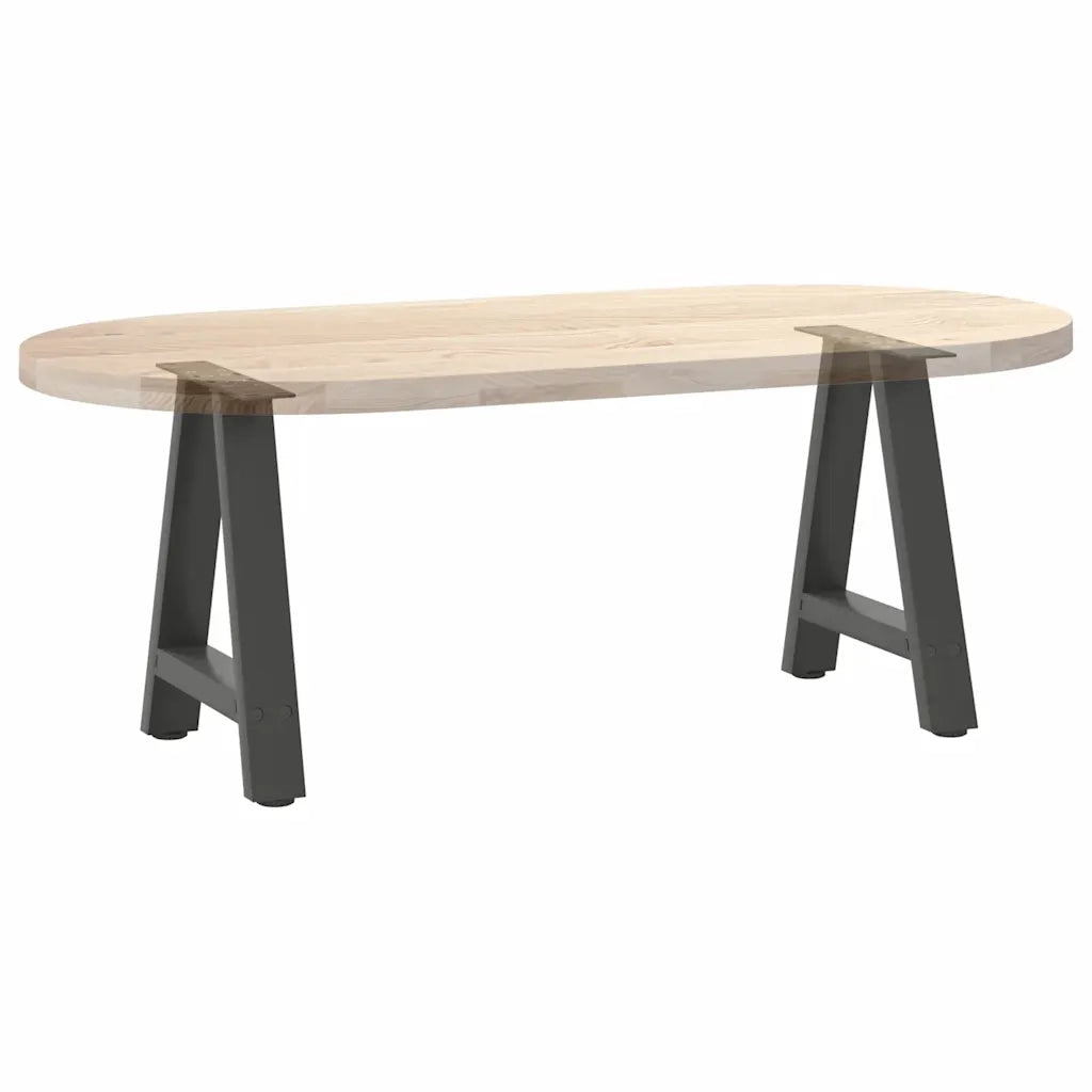 Gambe per Tavolino da CaffÃ¨ a Forma di A 2 pz Antracite 38x(42-43) cm Acciaio