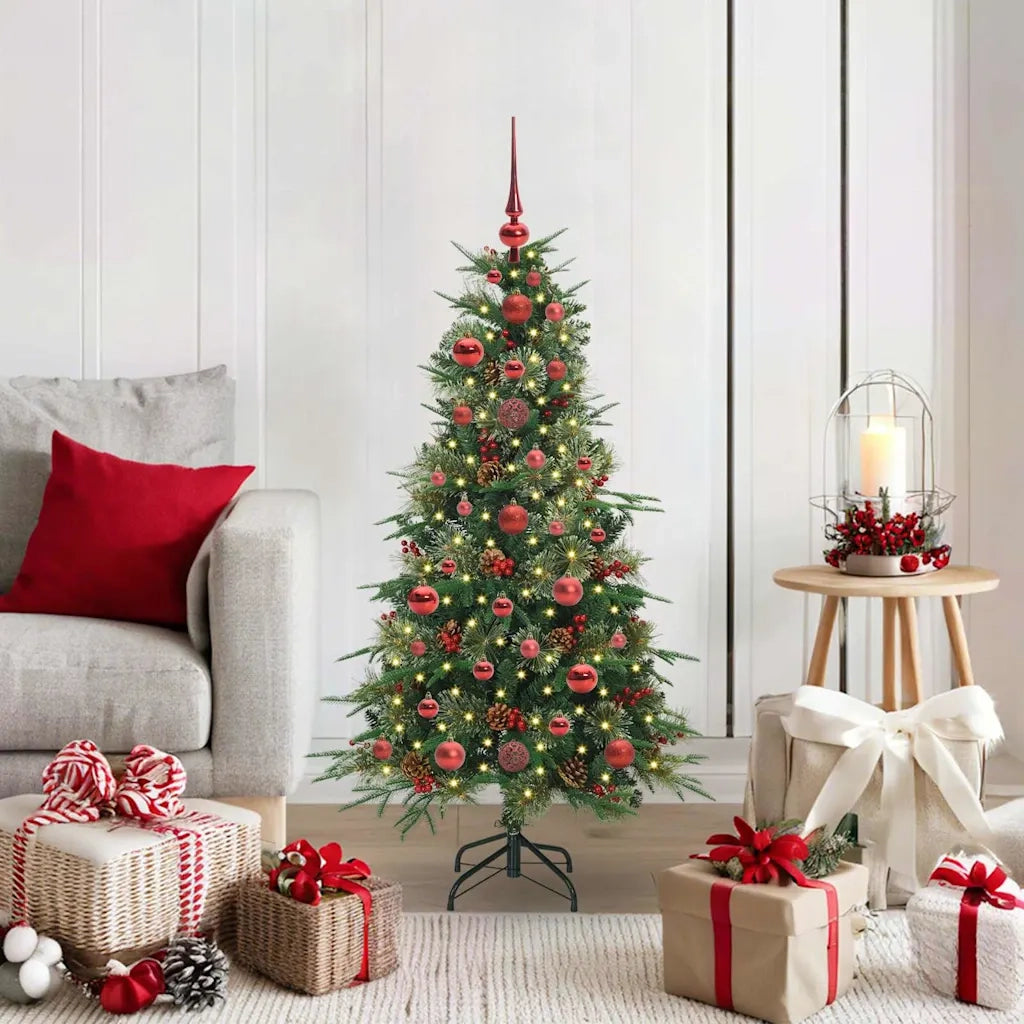 Albero di Natale | Decorazioni natalizie Artificiale con Rami Pieghevoli Verde 120 cm