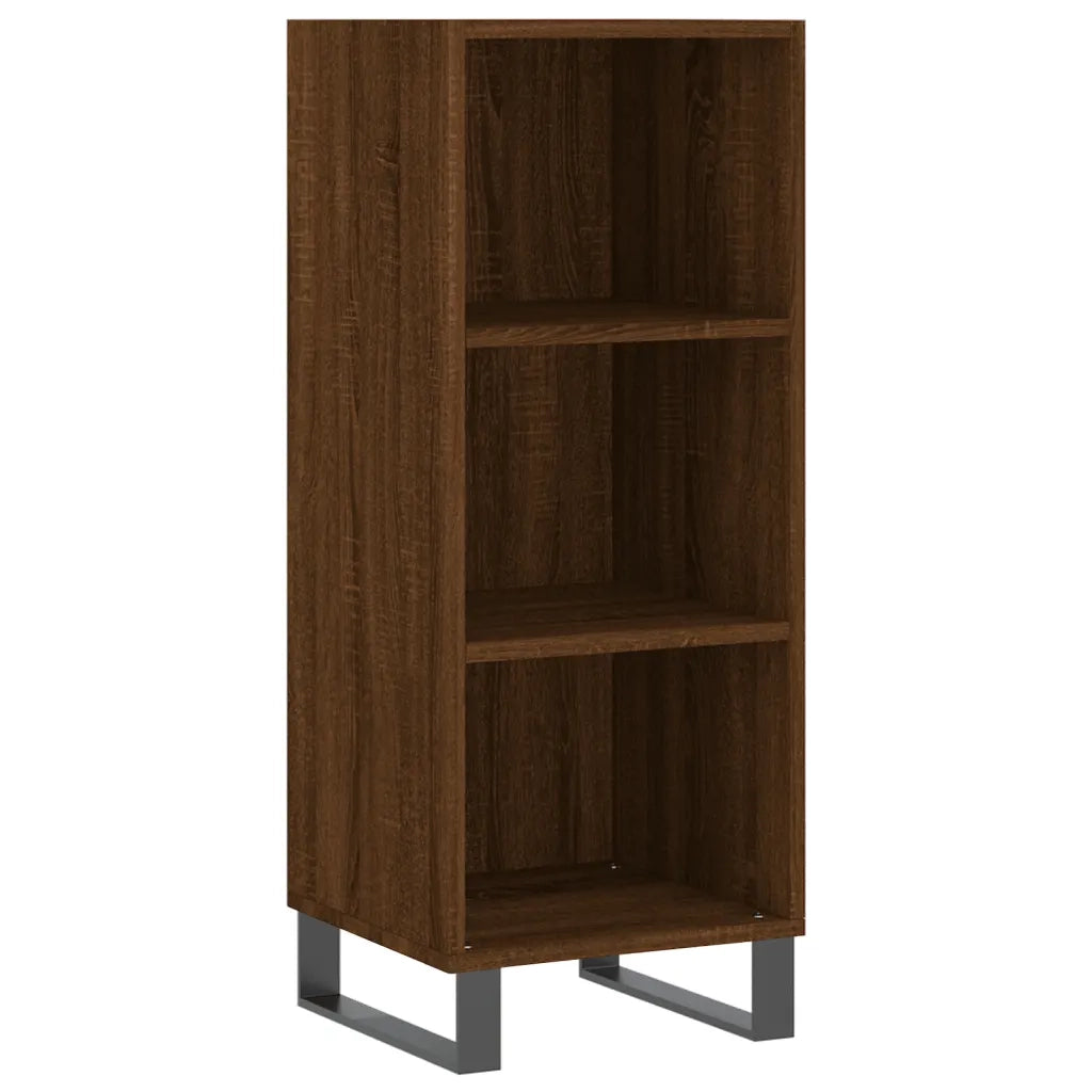 Credenza-Buffet-Armadio da cucina Rovere Marrone 34,5x32,5x90 cm in Legno Multistrato 345902