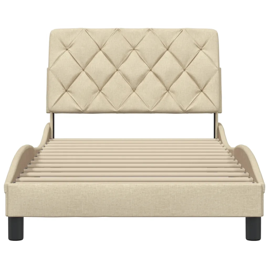 Giroletto senza Materasso Crema 100x200 cm in Tessuto 3310585