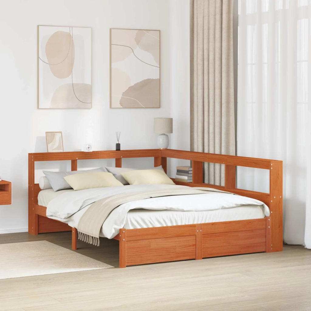 Letto Libreria con testiera Legno di Pino Massello 3423795