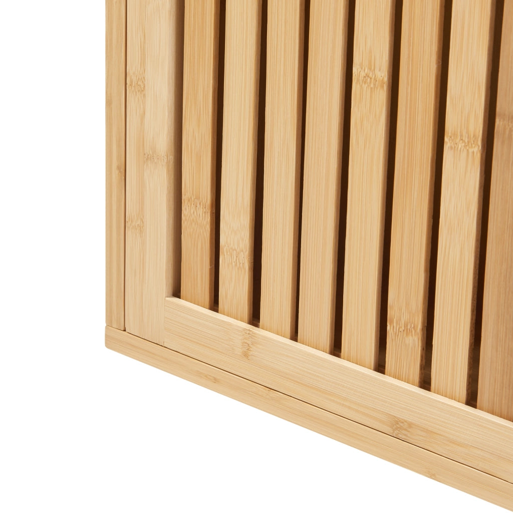 Armadietto da Parete Grums con 2 Ante Scorrevoli 92x20x33 cm Bambù Naturale [en.casa]