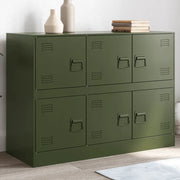 Credenza-Buffet-Armadio da cucina Verde Oliva 99x39x73 cm in Acciaio 919572
