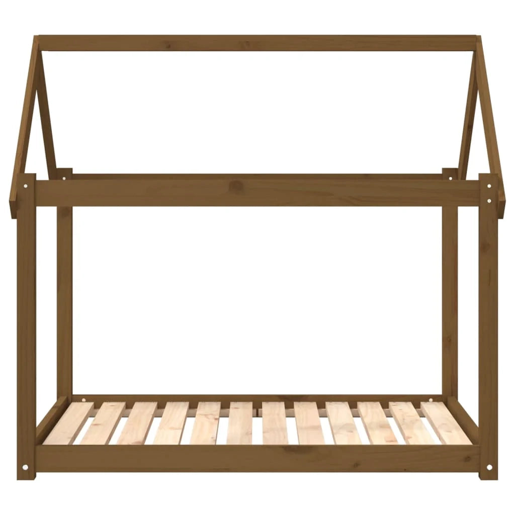 Divano letto per cani comodo 111 x 80 x 100 cm in legno massello di pino marrone 02_0042657