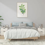 Comodini 2 pz-Set di 2 Tavolino da notte Bianchi in Legno Multistrato 239536