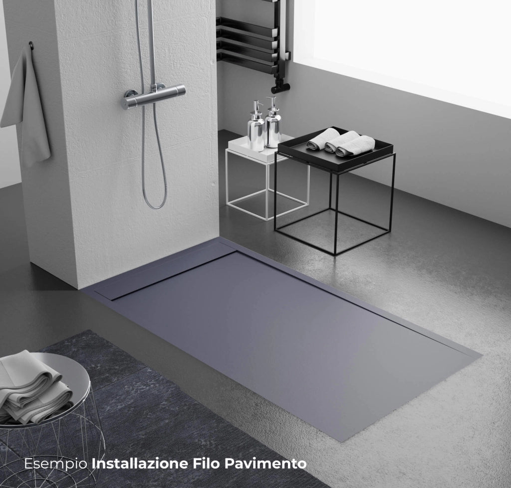 Piatto Doccia 80x110 cm in Pietra Bonussi Kamet Antracite