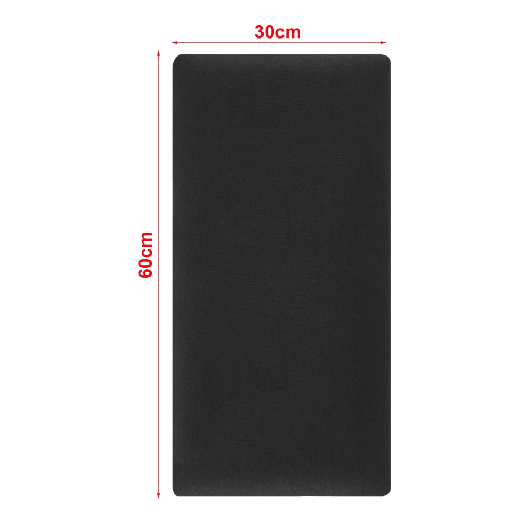 Set di 3 cuscini da parete in tessuto 60 x 30 cm nero 03_0010622