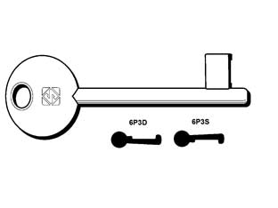 CHIAVI PATENT PASSEPARTOUT BONAITI, ISEO, MP- - 6P3D dx (ex 5012) - 5 pezzi SILCA