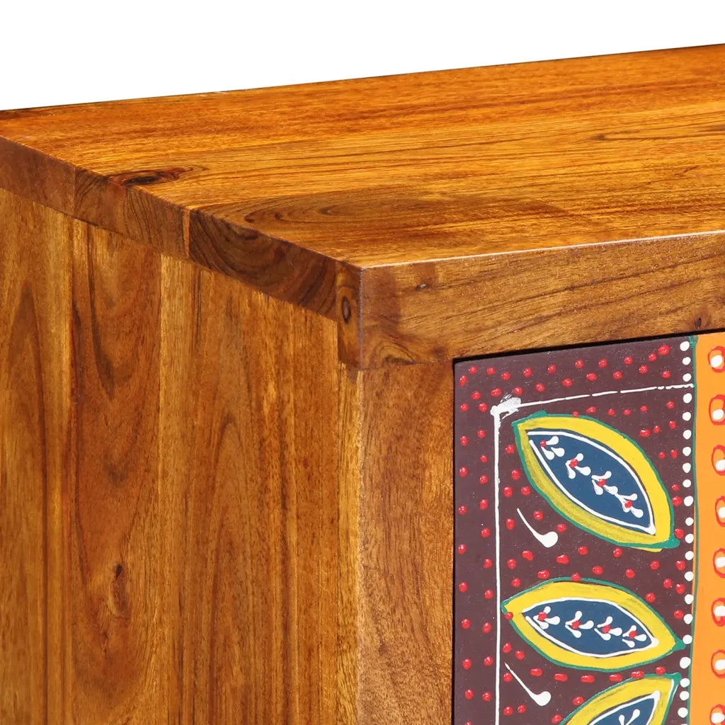 Mobile TV a Parete Multicolore 100x30x22 Legno Massello Acacia 4016506