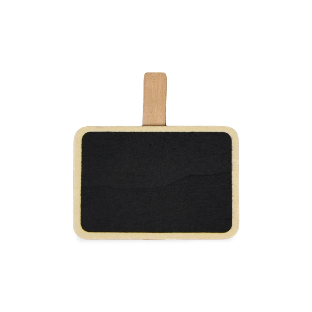 Lavagnette Rettangolari con Mollettina in Legno Set da 12 Pezzi Segnaposto 7x5cm