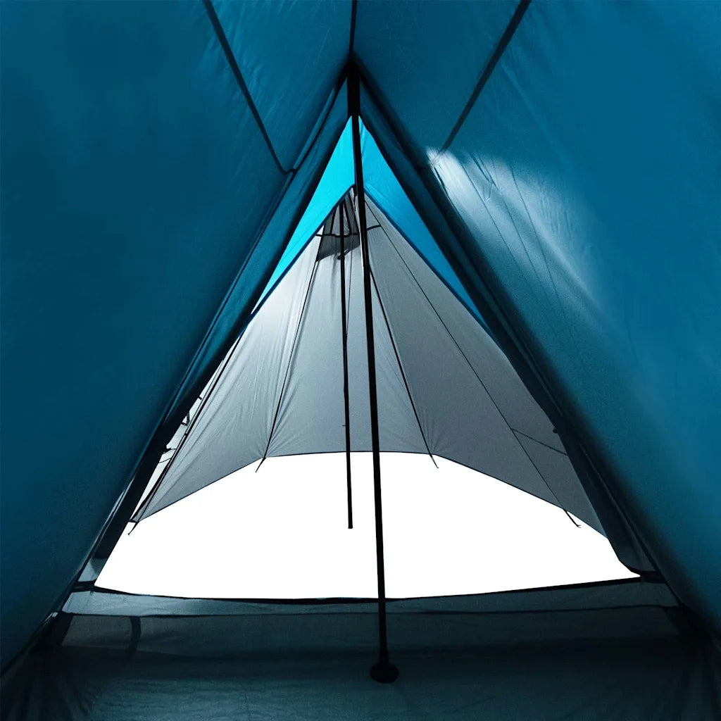 Tenda da Campeggio per 3 Persone Blu Impermeabile 94366