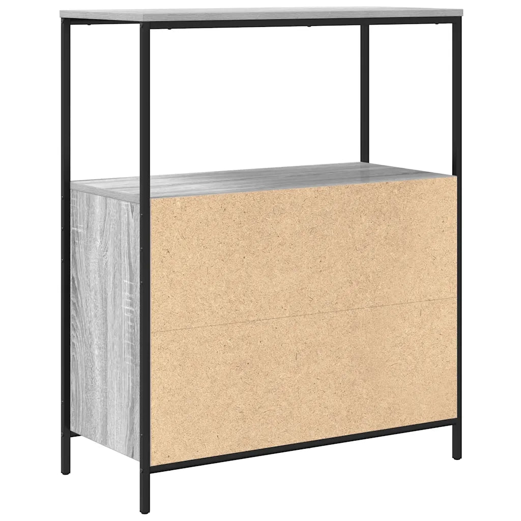 vidaXL Mobile da Bagno con Ripiani Grigio Sonoma 76,5x35x95 cm