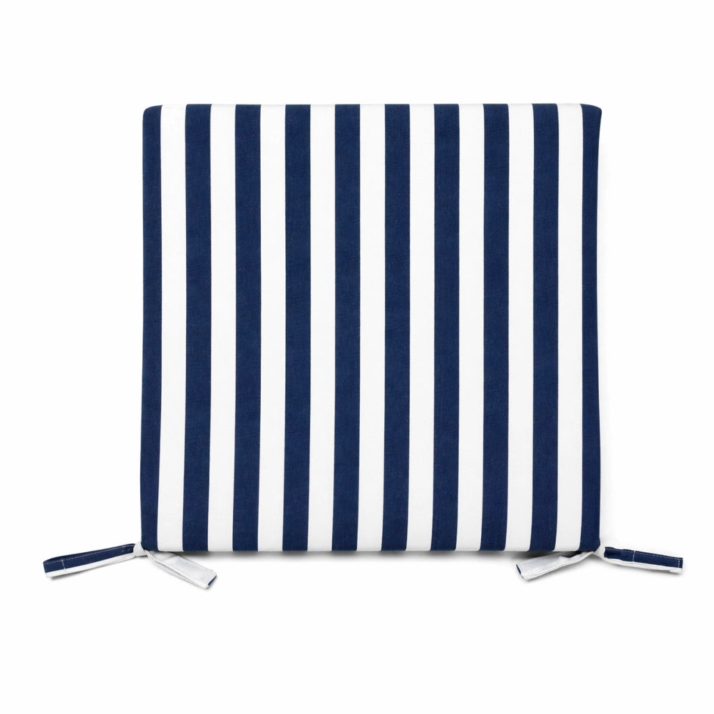 Cuscino seduta per sedia 45x47cm con velcro in poliestere – Blu/Bianco