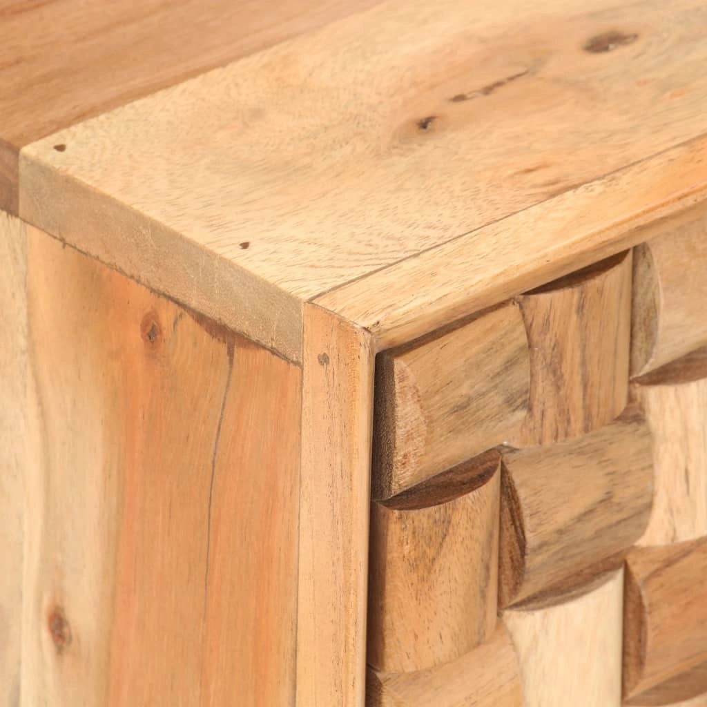 Mobile TV multimediale mensola TV credenza TV per sala da pranzo soggiorno camera da letto 100 x 35 x 40 cm legno massello di acacia marrone 02_0025483