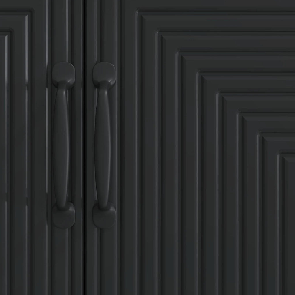 Credenza | Madia | Buffet da pranzo | Armadio da pranzo Nero 89 x 34,5 x 80 cm Legno ingegnerizzato